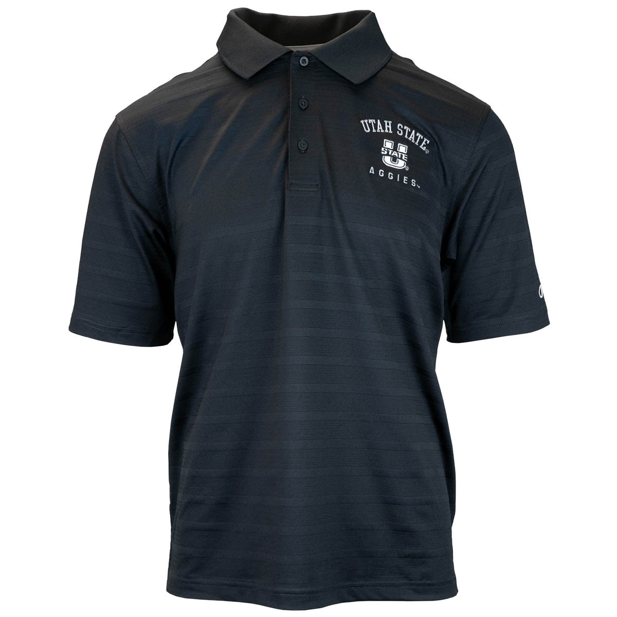 Men's champion utah state aggies black polo